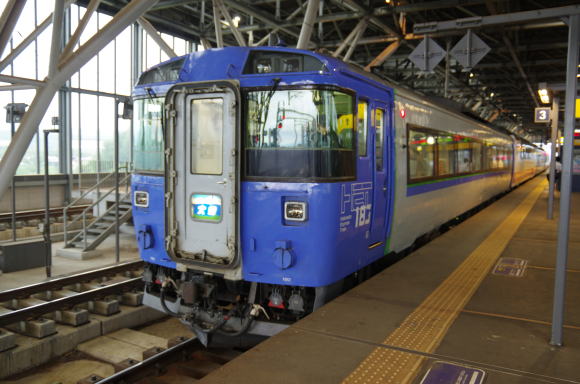 旭川駅に到着した大雪号