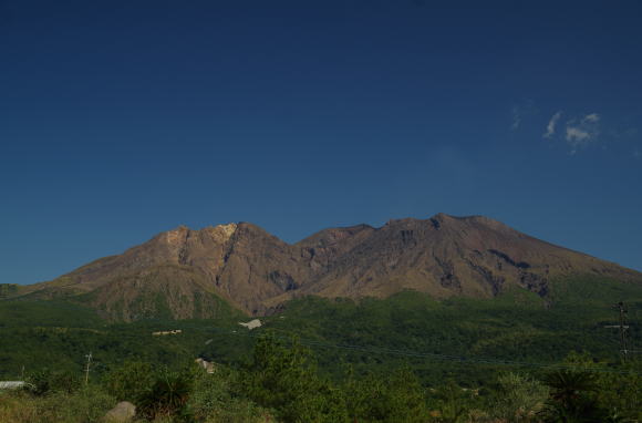 赤水から桜島の景観