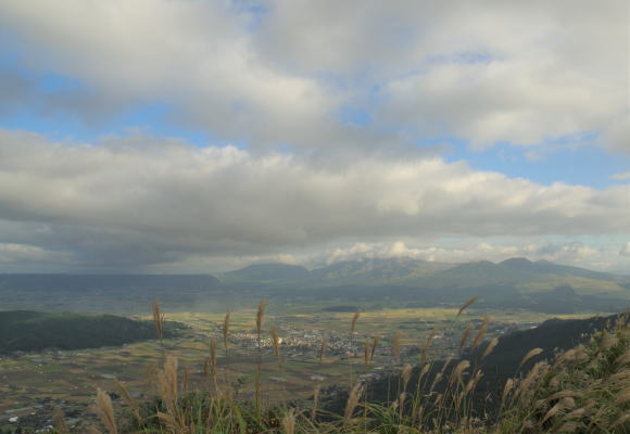 阿蘇盆地と阿蘇五岳