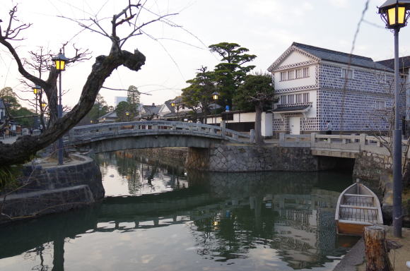 倉敷美観地区の夕暮れ