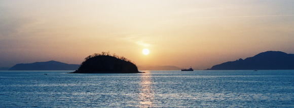 塩飽諸島の夕陽