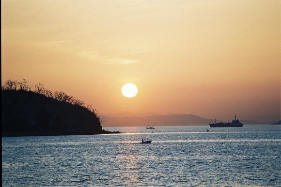 塩飽諸島の夕陽